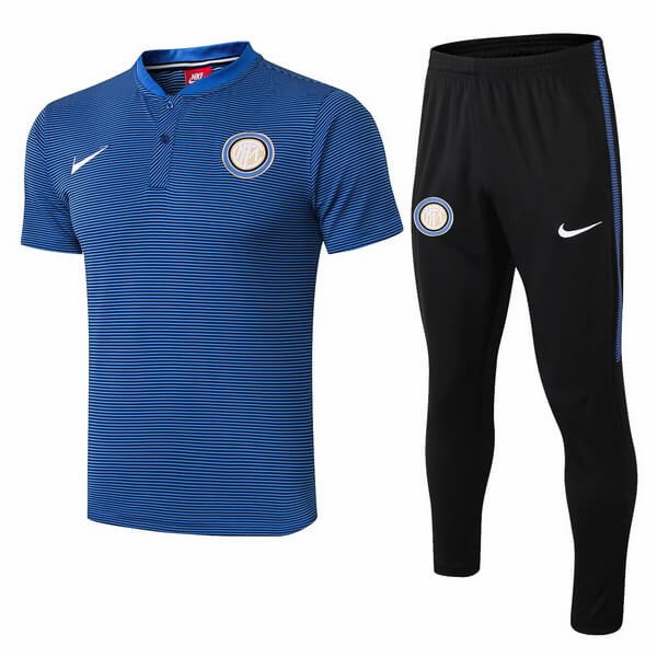 Polo Conjunto Completo Inter Milan 2018-2019 Azul Negro
